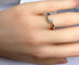 Bague 54 Bague solitaire en or blanc 18 carats et diamant taille octogonale 58 Facettes AB510