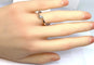 Bague 54 Bague solitaire en or blanc 18 carats et diamant taille octogonale 58 Facettes AB510
