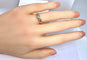 Bague 53 Bague solitaire en or jaune 18 carats et diamants 58 Facettes AB508