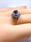 Bague 54 Bague tourbillon en or blanc 18 carats, saphir et diamants 58 Facettes AB519