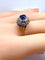 Bague 54 Bague tourbillon en or blanc 18 carats, saphir et diamants 58 Facettes AB519