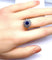 Bague 54 Bague tourbillon en or blanc 18 carats, saphir et diamants 58 Facettes AB519