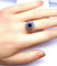 Bague 54 Bague tourbillon en or blanc 18 carats, saphir et diamants 58 Facettes AB519