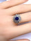 Bague 54 Bague tourbillon en or blanc 18 carats, saphir et diamants 58 Facettes AB519