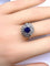 Bague 54 Bague tourbillon en or blanc 18 carats, saphir et diamants 58 Facettes AB519