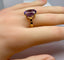 Bague 55 Bague en or jaune 18 carats avec améthyste ovale 58 Facettes AB520