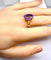 Bague 55 Bague en or jaune 18 carats avec améthyste ovale 58 Facettes AB520