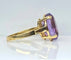Bague 55 Bague en or jaune 18 carats avec améthyste ovale 58 Facettes AB520