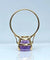 Bague 55 Bague en or jaune 18 carats avec améthyste ovale 58 Facettes AB520
