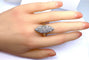 Bague 61 Bague marquise en or jaune 18 carats et platine sertie de diamants 58 Facettes AB521