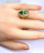 Bague 51.5 Bague en or jaune 18 carats avec émeraudes et diamants 58 Facettes AB531