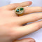 Bague 51.5 Bague en or jaune 18 carats avec émeraudes et diamants 58 Facettes AB531