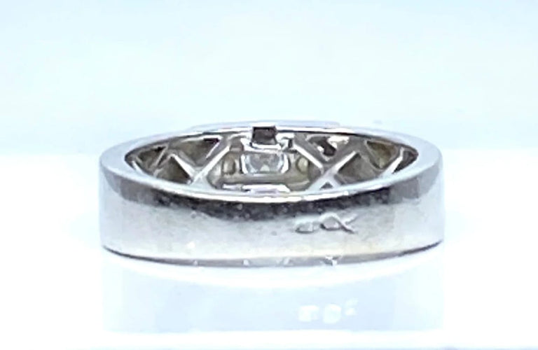 Bague 49 Bague trilogie 3 diamants en or blanc 18 carats 58 Facettes AB532
