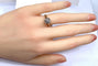 Bague 47 Bague solitaire en or blanc 18 carats avec diamant 0,10 carat 58 Facettes AB537