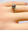 Bague 47 Bague solitaire en or blanc 18 carats avec diamant 0,10 carat 58 Facettes AB537