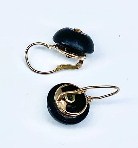 Boucles d'oreilles Boucles d’oreilles en or jaune 18 carats, perles et jais 58 Facettes AB546