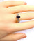 Bague 55 Bague en or jaune 18 carats avec saphir et diamants 58 Facettes AB549
