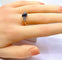 Bague 55 Bague en or jaune 18 carats avec saphir et diamants 58 Facettes AB549