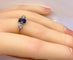 Bague 55 Bague en or jaune 18 carats avec saphir et diamants 58 Facettes AB549