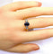 Bague 55 Bague en or jaune 18 carats avec saphir et diamants 58 Facettes AB549