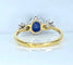 Bague 55 Bague en or jaune 18 carats avec saphir et diamants 58 Facettes AB549
