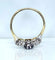 Bague 55 Bague en or jaune 18 carats avec saphir et diamants 58 Facettes AB549