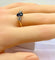Bague 55 Bague en or jaune 18 carats avec saphir et diamants 58 Facettes AB549