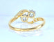 Bague 54 Bague toi et moi en or jaune 18 carats et diamants, vers 1900 58 Facettes AB553