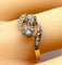 Bague 54 Bague toi et moi en or jaune 18 carats et diamants, vers 1900 58 Facettes AB553