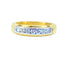 Bague 50 Demi-alliance - Bague en or jaune et or blanc 18 carats et diamants 58 Facettes AB555
