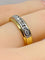 Bague 50 Demi-alliance - Bague en or jaune et or blanc 18 carats et diamants 58 Facettes AB555