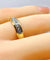 Bague 50 Demi-alliance - Bague en or jaune et or blanc 18 carats et diamants 58 Facettes AB555