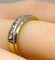 Bague 50 Demi-alliance - Bague en or jaune et or blanc 18 carats et diamants 58 Facettes AB555