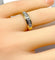 Bague 50 Demi-alliance - Bague en or jaune et or blanc 18 carats et diamants 58 Facettes AB555