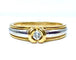 Bague 50 Bague solitaire en or jaune et or blanc 18 carats et diamant 58 Facettes AB556