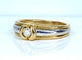 Bague 50 Bague solitaire en or jaune et or blanc 18 carats et diamant 58 Facettes AB556