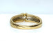 Bague 50 Bague solitaire en or jaune et or blanc 18 carats et diamant 58 Facettes AB556