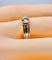 Bague 50 Bague solitaire en or jaune et or blanc 18 carats et diamant 58 Facettes AB556