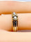 Bague 50 Bague solitaire en or jaune et or blanc 18 carats et diamant 58 Facettes AB556
