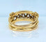 Bague 46 Bague en or jaune 18 carats avec 5 diamants 58 Facettes AB559