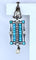 Boucles d'oreilles Boucles d’oreilles pendantes en or jaune et argent, turquoises, diamants, perles fines 58 Facettes AB543