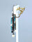 Boucles d'oreilles Boucles d’oreilles pendantes en or jaune et argent, turquoises, diamants, perles fines 58 Facettes AB543