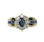 Bague 52 Bague jonc marguerite en or jaune 18 carats, saphir et diamants 58 Facettes AB573