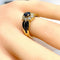 Bague 52 Bague jonc marguerite en or jaune 18 carats, saphir et diamants 58 Facettes AB573