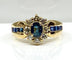 Bague 52 Bague jonc marguerite en or jaune 18 carats, saphir et diamants 58 Facettes AB573