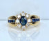Bague 52 Bague jonc marguerite en or jaune 18 carats, saphir et diamants 58 Facettes AB573