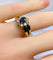 Bague 52 Bague jonc marguerite en or jaune 18 carats, saphir et diamants 58 Facettes AB573