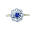 Bague 53 Bague marguerite en or 18 carats, saphir et diamants 58 Facettes AB572