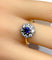 Bague 53 Bague marguerite en or 18 carats, saphir et diamants 58 Facettes AB572