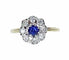 Bague 53 Bague marguerite en or 18 carats, saphir et diamants 58 Facettes AB572